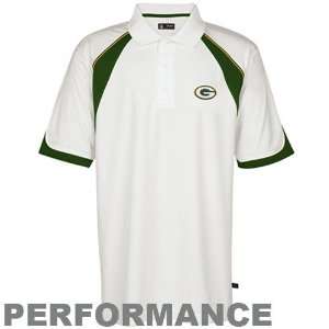   Bay Packers White Field Classic Performance Polo