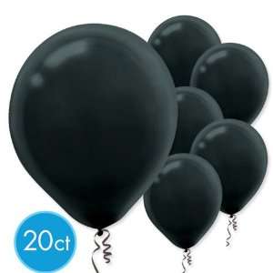  Black 12in Latex Balloons 20ct Toys & Games