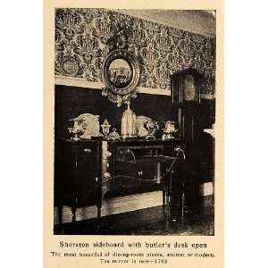  1906 Print Sheraton Sideboard Butlers Desk Open Table 