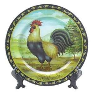 Decorative Rooster Plate With Stand 