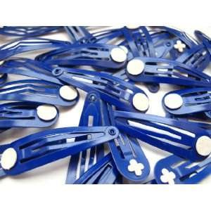  40 Blue Snap Hair Clips with Pad 50mm/2 inches: Everything 