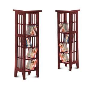  Two Cherry Finish Book Shelf / Case DVD / Cd Racks