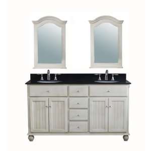   Sink Vanity Set   Antique Ivory with Black Galaxy: Home Improvement