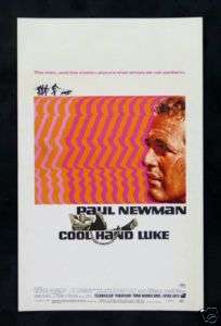 COOL HAND LUKE * MOVIE POSTER WINDOW CARD PAUL NEWMAN  