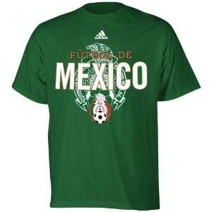  adidas Mexico Green Aztec T shirt (Large) Sports 