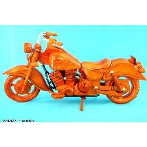  Harley Davidson Fat Boy Handcrafted Mahogany Replica 