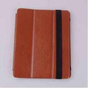   iPad 2 Brown FAUX Leather Stylish Classy Case Cover Skin: Electronics