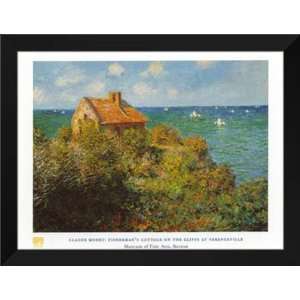  Claude Monet FRAMED Art 28x36 Fishermans Cottage