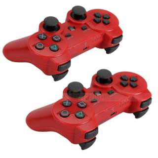 Wireless Bluetooth Sixaxis Game Controller for Sony PS3 Red  