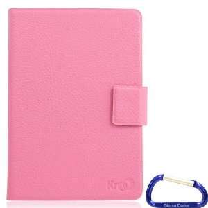 Gizmo Dorks Slim Frameless Leather Case (Pink) with Carabiner Key 