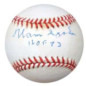  Signed Warren Spahn Baseball   NL PSA DNA HOF 73 #K31263 
