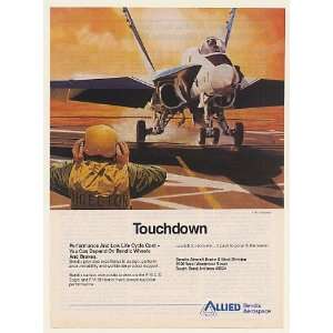  1984 F/A 18 Hornet Aircraft Bendix Wheels Brakes Print Ad 