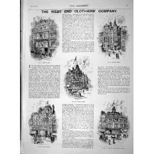 1893 WEST END CLOTHIERS COMPANY OXFORD STREET STRAND