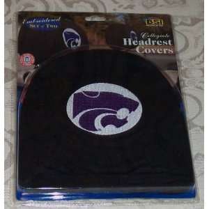  NCAA KANSAS STATE WILDCATS Logo Crest HEADREST COVERS for 