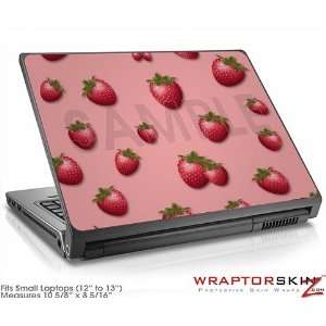  Small Laptop Skin Strawberries on Pink: Electronics