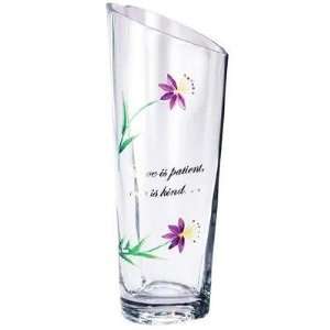  Fenton Glass 92008 Love is Patient Heart Shaped Vase 