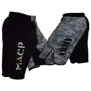 Modern Army Combatives Black and ACU Fight Shorts Size 36 