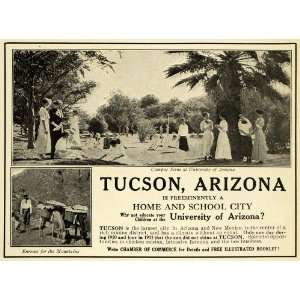  1912 Ad University Arizona Tucson Chamber Commerce Tourism 