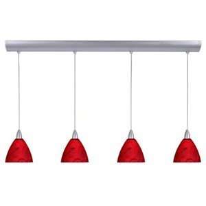   / Modern Four Light Pendant with Magma Glass fro: Home Improvement