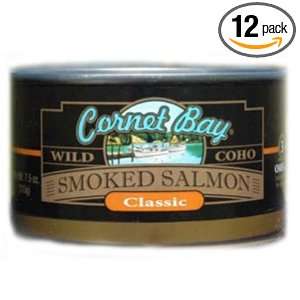 Cornet Bay Classic Wild Coho Smoked Salmon, 6 Ounce (Pack of 12)