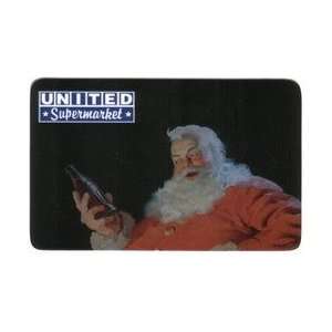 Coca Cola Collectible Phone Card: 3m United of Texas: Santa Holding 