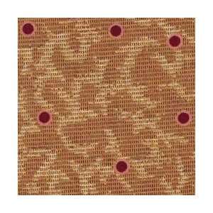  SS5250 Matters of the Heart, Wine Dots on Tan Fabric by 