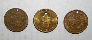 really old clothing company tokens  