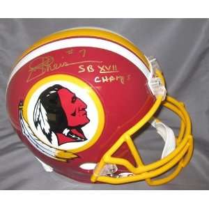 Joe Theismann Signed Helmet   1982 Style Full Size   Autographed NFL 