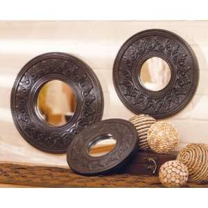  Set of 12 Japanese Coin Style Round Wall Mirrors