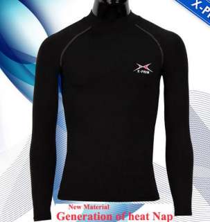 Mens COMPRESSION Shirts Winter Sports Wear Black S~XL  