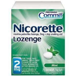  Commit Lozenge Stop Smoking Lozenge, 2mg Mint 72 ct 