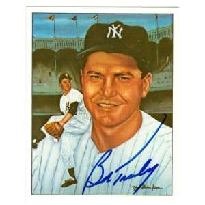 Signed Bob Turley Picture   Card