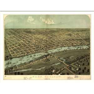  Historic East Saginaw, Michigan, c. 1867 (M) Panoramic Map 