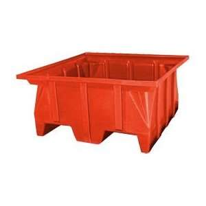  Stacking Pallet Container 40x39x20 600 Lb Cap Red