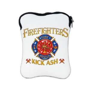 iPad 1 2 & New iPad 3 Sleeve Case 2 Sided Firefighters Kick Ash   Fire 
