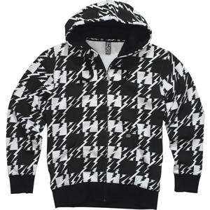  Shift Racing Bolt Tooth Zip Up Hoodie   Large/Black/White 