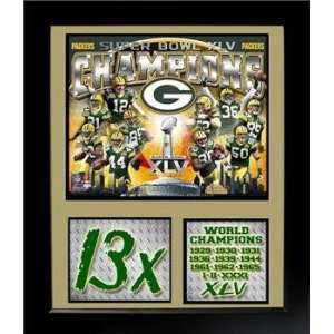   Green Bay Packers 11 in. x 14 in. Deluxe Stat Frame