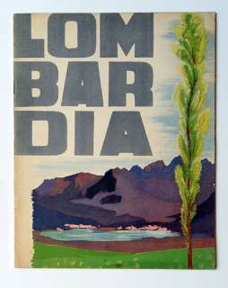 1937 Italy Lombardia Vintage Tour Travel Guide Book  