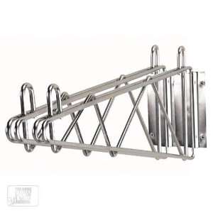   18 Chrome Plated Double Wall Shelf Mounting Bracket: Home & Kitchen