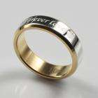 Free shipping wholesale solid silver LOVE gold GP ring size 6,7,8,9,10 