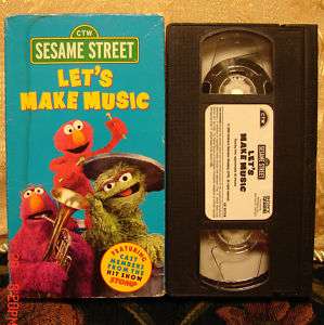 Sesame Street Lets Make Music vhs Video~$2.75 SHIPS 074645171838 