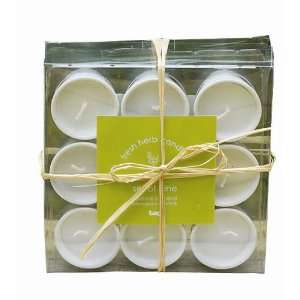  Tag Mini Fresh Herb Scented Filled Candles, Set of 9: Home 