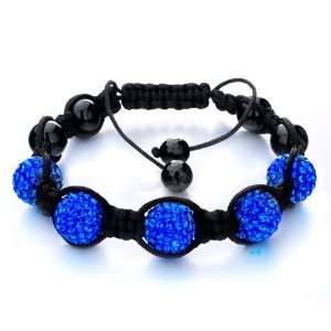  Royal Blue and black shamballa bracelet Jewelry