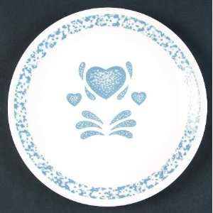  Corning Blue Hearts Salad Plate, Fine China Dinnerware 