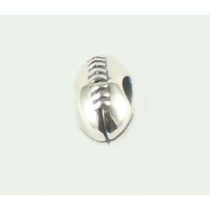  Sterling Silver Football Bead Arts, Crafts & Sewing