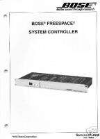 BOSE SERVICE MANUAL FREESPACE SYSTEM CONTROLLER FREE SH  