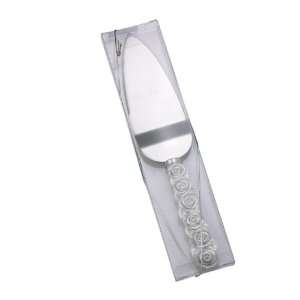  Stainless Steel Cake Server With Rose Handle (Set of 12)   Wedding 