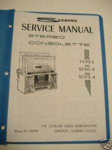 Seeburg SCH1 & SCH3 Wallbox  Install & Service Manual  