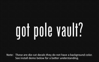 This listing is for 2 got pole vault? die cut decals.