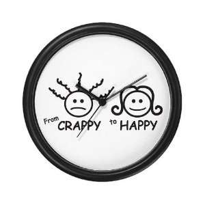  From Crappy to Happy Funny Wall Clock by 